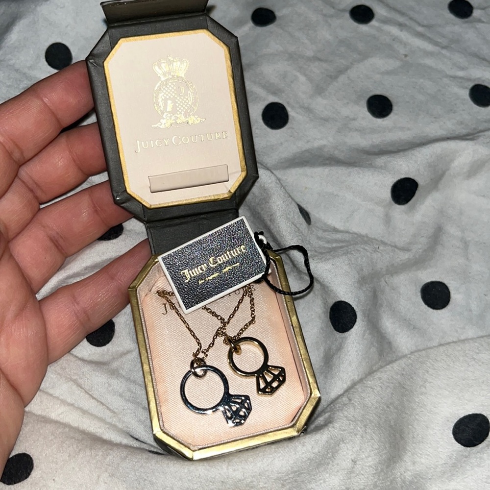 Brand New Juicy Couture Diamond Ring Necklaces - Picture 1 of 2